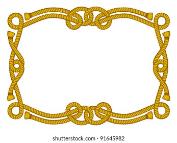 rope frame isolated on white