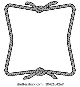 Rope Frame Sign Illustration - A vector cartoon illustration of a couple of Rope Border Frame concept.