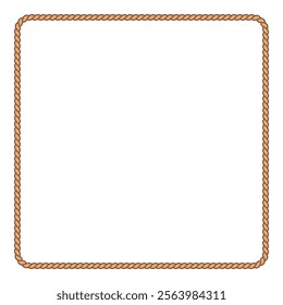Rope frame solated on white background