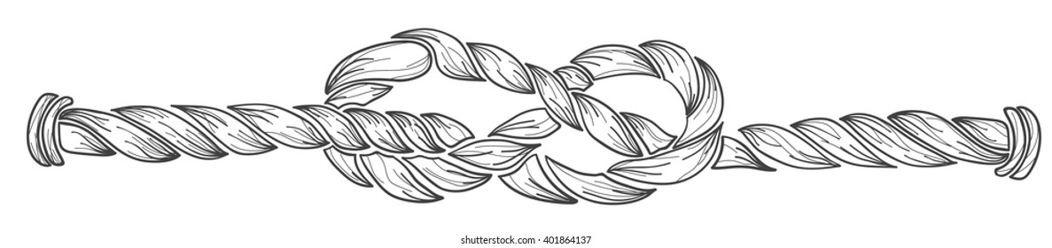 Rope Hand Draw Sketch Stock Vector (Royalty Free) 401864137 | Shutterstock