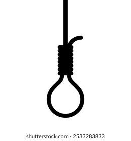 Symbol der hängenden Seilschleife. Seilschlinge