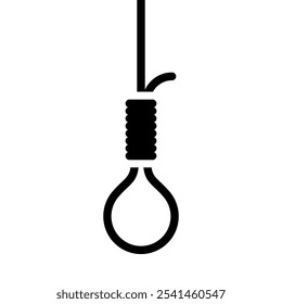Symbol der hängenden Seilschleife. Seilschlinge