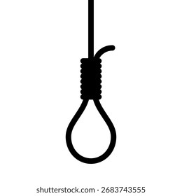 Symbol der hängenden Seilschleife. Seilschlinge