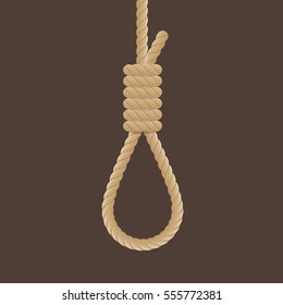 ロープの吊り輪 ハングマンの結び目を持つ縄のベクターイラスト 絞首刑 のベクター画像素材 ロイヤリティフリー Shutterstock