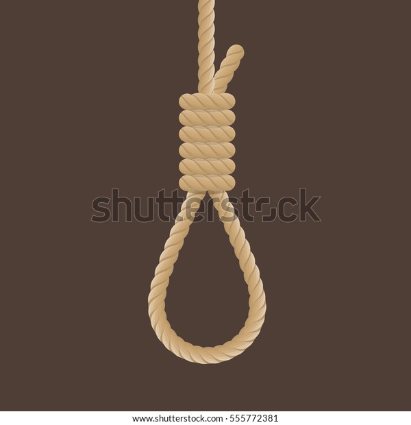 ロープの吊り輪 ハングマンの結び目を持つ縄のベクターイラスト 絞首刑 のベクター画像素材 ロイヤリティフリー