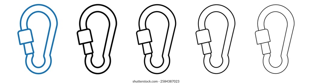 Rope Hook icon Outline vector logo for web ui