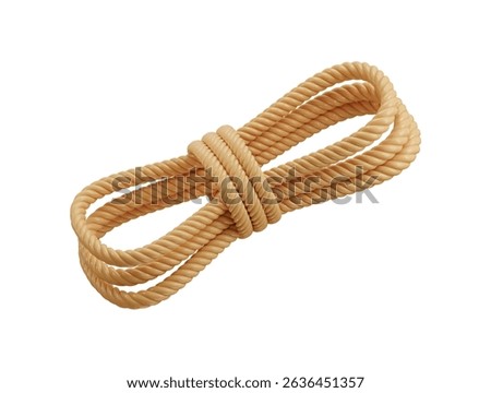 Rope icon 3d render concept of camping hiking adventure equipment 3d travel climbing icon vector illustration
