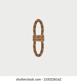 Rope Icon. Construction Concept, Cartoon of Sickle Vector Icon for Web Design Isolated on White Background - Vector