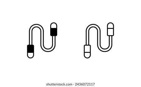 Rope icon design with white background stock illustration