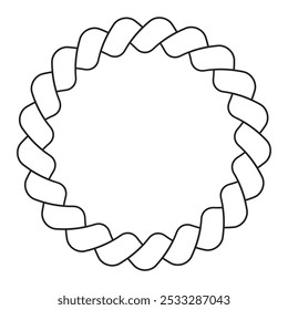 Ícone de corda. Armações e bordas decorativas. Vetor de corda. Ilustração vetorial. 