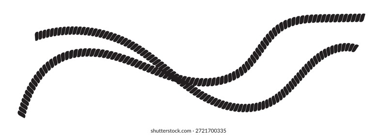 Rope icon.  Hand drawn doodle ropes vector. Design for decoration, crafts, sailing . Vector illustration. EPS 10