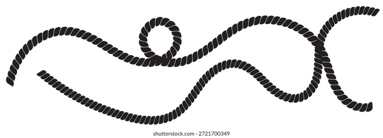 Rope icon.  Hand drawn doodle ropes vector. Design for decoration, crafts, sailing . Vector illustration. EPS 10