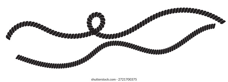 Rope icon.  Hand drawn doodle ropes vector. Design for decoration, crafts, sailing . Vector illustration. EPS 10