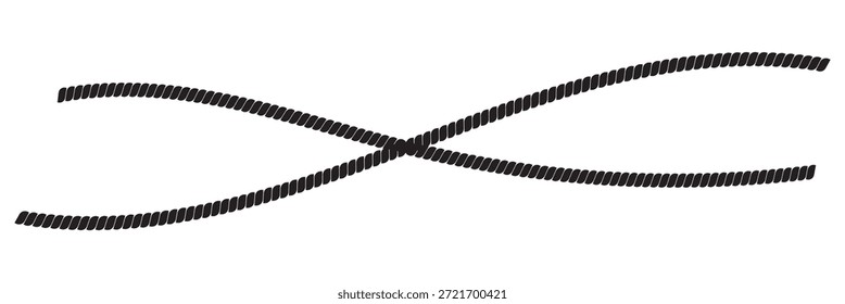 Icono de cuerda.  Vector de cuerdas de doodle dibujado a mano. Diseño para decoración, artesanía, vela. Ilustración vectorial. EPS 10