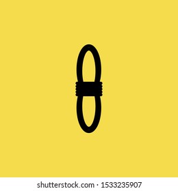 Rope icon isolated on Yellow Background. Construction Concept. - Vector