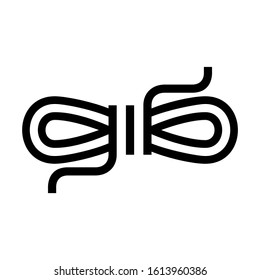 rope icon isolated sign symbol vector illustration - high quality black style vector icons
