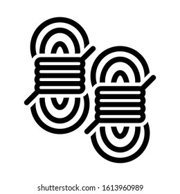 rope icon isolated sign symbol vector illustration - high quality black style vector icons
