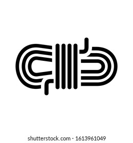 rope icon isolated sign symbol vector illustration - high quality black style vector icons
