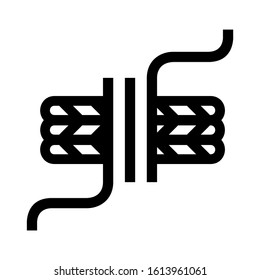 rope icon isolated sign symbol vector illustration - high quality black style vector icons
