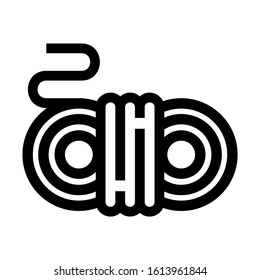 rope icon isolated sign symbol vector illustration - high quality black style vector icons
