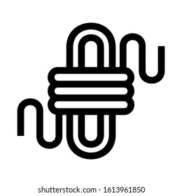 rope icon isolated sign symbol vector illustration - high quality black style vector icons
