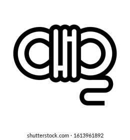 rope icon isolated sign symbol vector illustration - high quality black style vector icons
