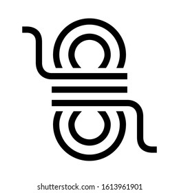 rope icon isolated sign symbol vector illustration - high quality black style vector icons
