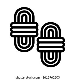 rope icon isolated sign symbol vector illustration - high quality black style vector icons
