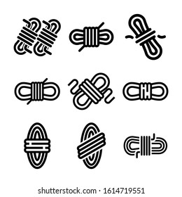 rope icon isolated sign symbol vector illustration - Collection of high quality black style vector icons
