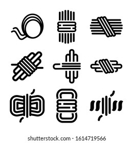 rope icon isolated sign symbol vector illustration - Collection of high quality black style vector icons
