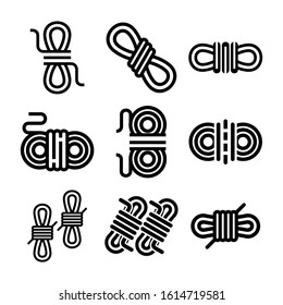 rope icon isolated sign symbol vector illustration - Collection of high quality black style vector icons
