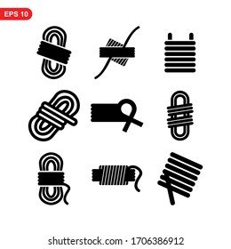 rope icon or logo isolated sign symbol vector illustration - Collection of high quality black style vector icons

