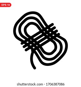 rope icon or logo isolated sign symbol vector illustration - high quality black style vector icons
