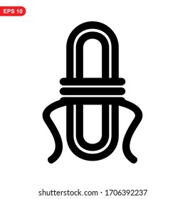 rope icon or logo isolated sign symbol vector illustration - high quality black style vector icons
