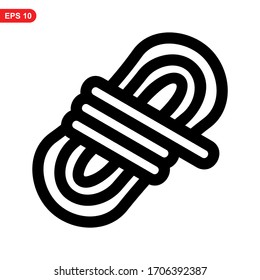 rope icon or logo isolated sign symbol vector illustration - high quality black style vector icons
