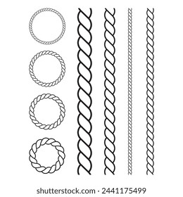 Conjunto de iconos de cuerda Diseño vectorial.