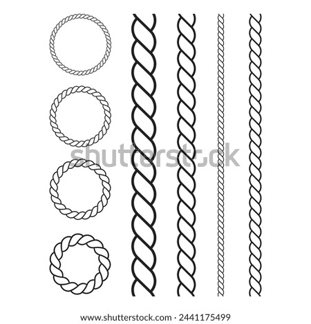 Rope Icon Set Vector Design.