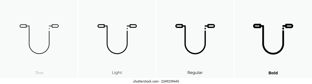 rope icon. Thin, Light Regular And Bold style design isolated on white background