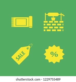 rope icon. rope vector icons set discount tag, water well, carpet and sale tag