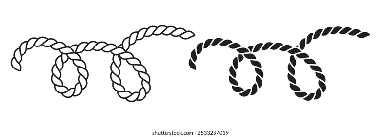 Rope icon. Rope vector. Vector illustration. 