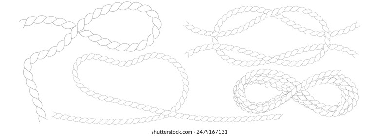Rope icon, vector illustration. Vector illustration isolated on a white background for design and web.