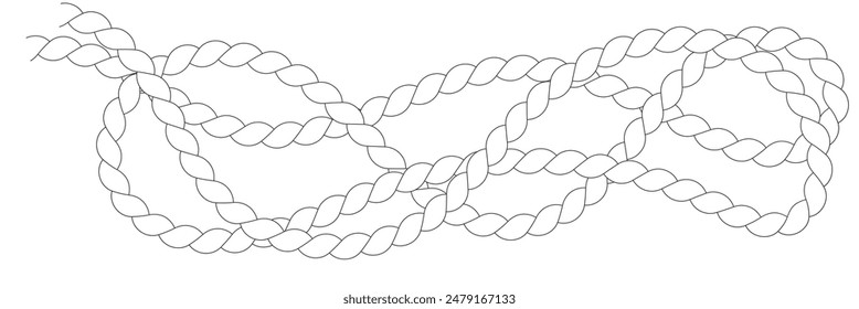 Rope icon, vector illustration. Vector illustration isolated on a white background for design and web.