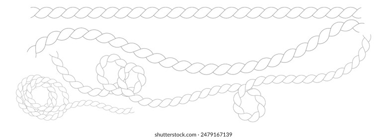 Rope icon, vector illustration. Vector illustration isolated on a white background for design and web.