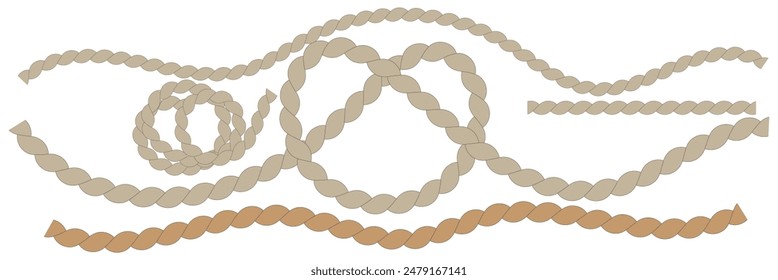Rope icon, vector illustration. Vector illustration isolated on a white background for design and web.