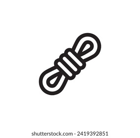 rope icon vector. Linear style sign for mobile concept and web design. rope symbol illustration. Pixel vector graphics - Vector.