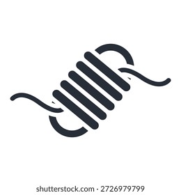 Icono de la cuerda. Vector. Trazo editable. Signo de estilo lineal para uso Diseño web, logotipo. Ilustración de símbolo.