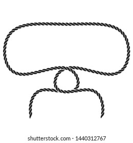 rope icon with a white background. vector illustration