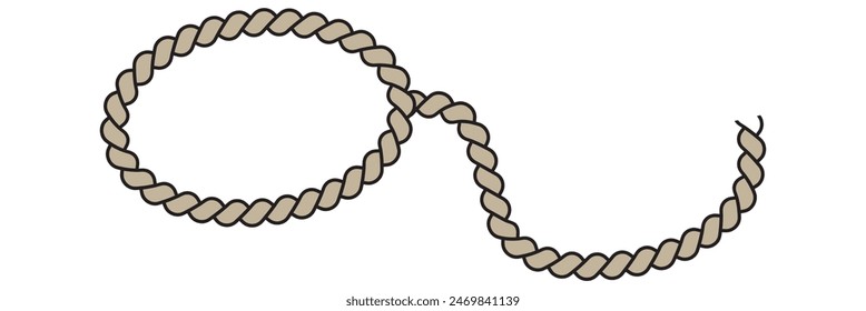 rope icon with a white background. vector illustration