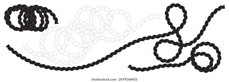 rope icon with a white background. vector illustration.