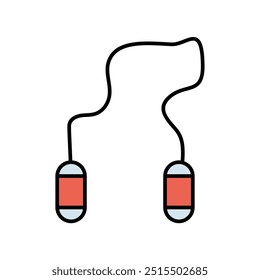 Icono de cuerda con fondo blanco Vector Ilustración de stock